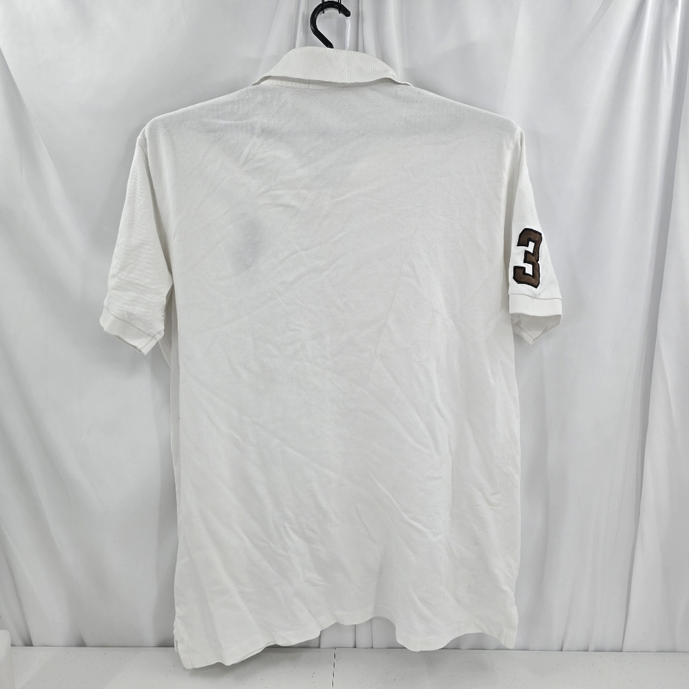 Polo Ralph Lauren Polo Shirt Mens XL Tall‎ White Big Pony Number 3 Sleeve Pique. - Picture 3 of 8